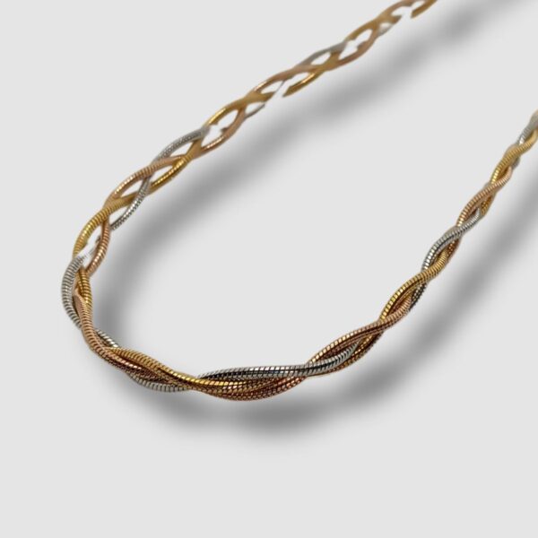 COLLIER TRESSÉ MULTI-COLORE