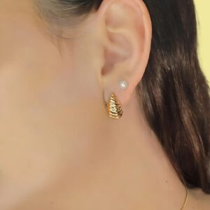 BOUCLE D'OREILLE GOUTTE RHODIÉ