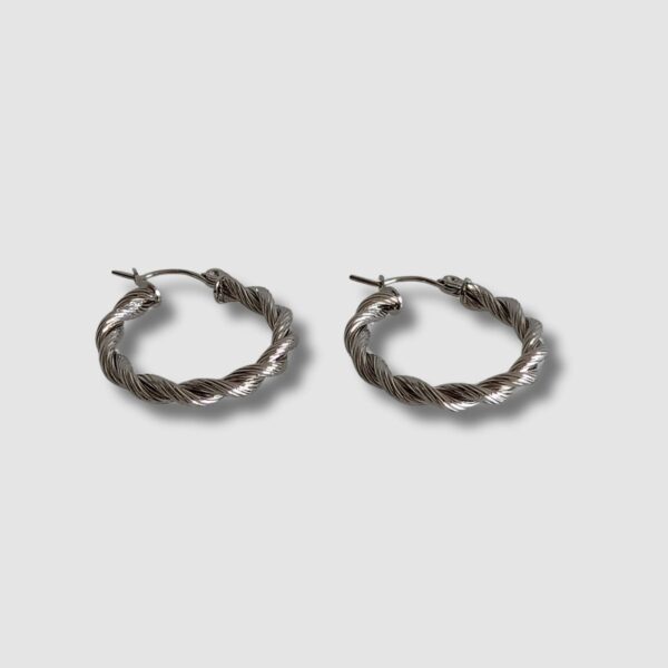 CRÉOLES TORSADÉES EN ACIER INOXYDABLE