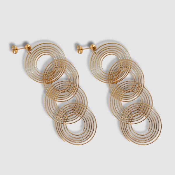 BOUCLES D'OREILLES LONGUES EN SPIRALE