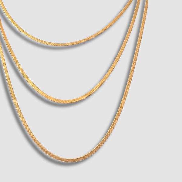 COLLIER SNAKE TRIPLE RANGS