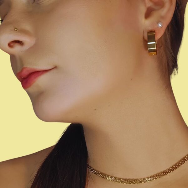 Créole Design Ovale plaqué or 18K