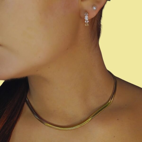COLLIER STYLE SNAKE PLAQUÉ 18K