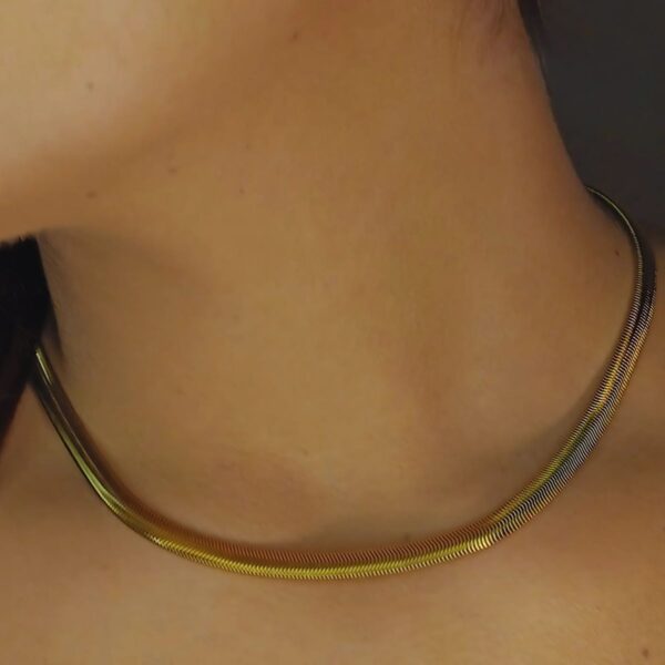 COLLIER STYLE SNAKE PLAQUÉ 18K