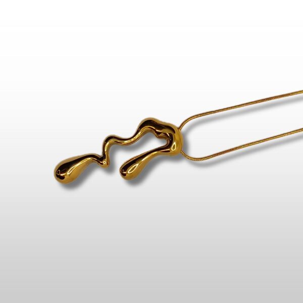 REVB0010 PICTURES (4) COLLIER PENDENTIF FORME ORGANIQUE