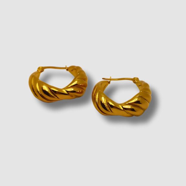 CRÉOLES OVALES STRUCTURÉES ACIER