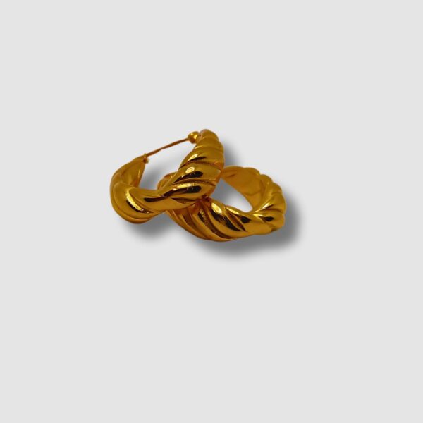 CRÉOLES OVALES STRUCTURÉES ACIER