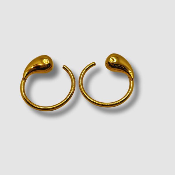 BOUCLES D'OREILLES ROND AVEC GOUTTE