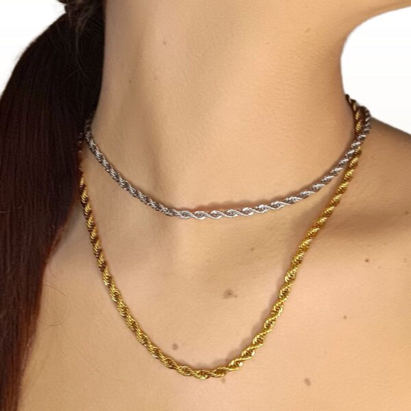 REVB0019 PICTURES (2) Collier Torsadé Maillon Brésilien M