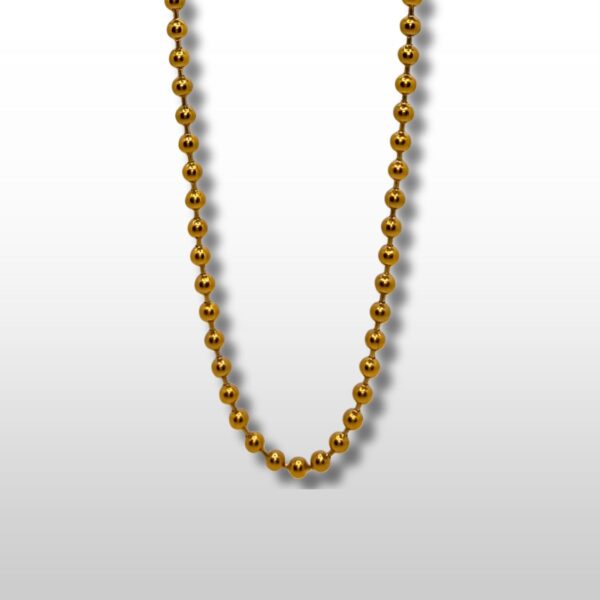 Collier petites perles dorées