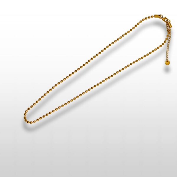 Collier petites perles dorées