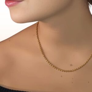 Collier petites perles dorées