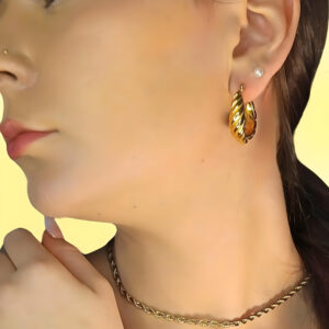 creoles H1 CRÉOLES OVALES STRUCTURÉES ACIER