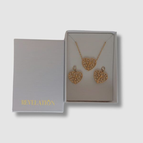 PARURE COEUR ARBRE DE VIE ÉTINCELANT