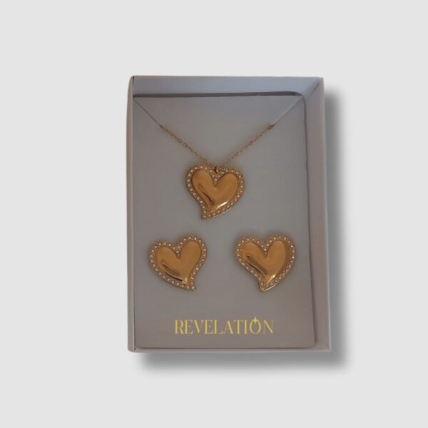 PARURE 2 PIÈCES COEUR SCINTILLANTE