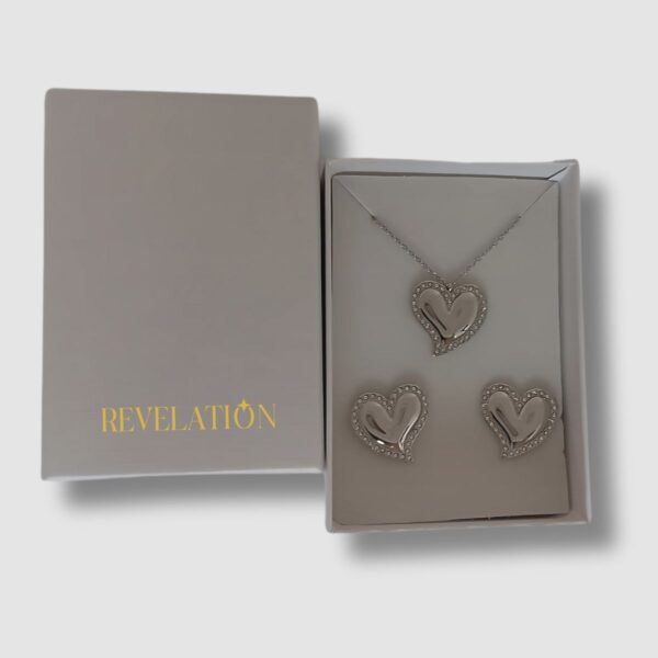 PARURE 2 PIÈCES COEUR SCINTILLANTE