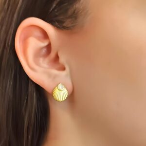 CLOUS D'OREILLES EN FORME COQUILLAGE