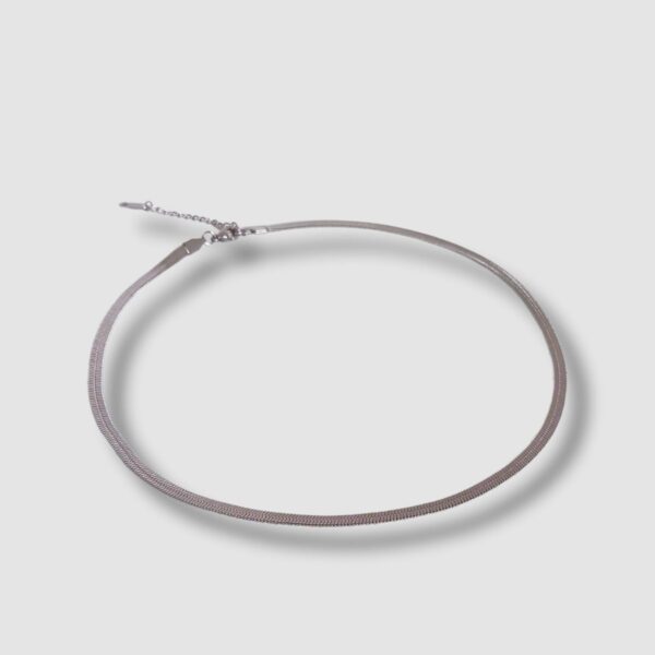 COLLIER STYLE SNAKE ACIER