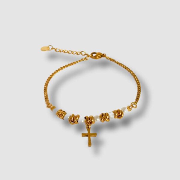 Cópia 4 REVB0012 PICTURES (22) BRACELET EN CHAÎNE AVEC CROIX ET PERLES