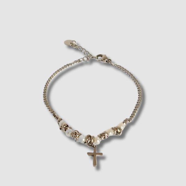 Cópia 4 REVB0012 PICTURES (24) BRACELET EN CHAÎNE AVEC CROIX ET PERLES