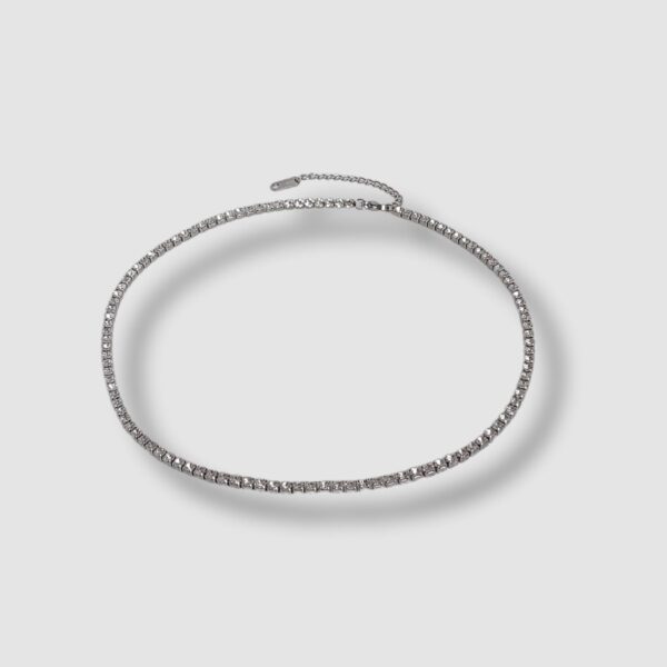 COLLIER FEMME TENNIS ACIER