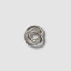Bague argenté Design raffiné en forme de spirale en Acier inoxydable durable et brillant.