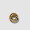 Bague femme en acier inoxydable avec une spirale organique dorée et élégante.